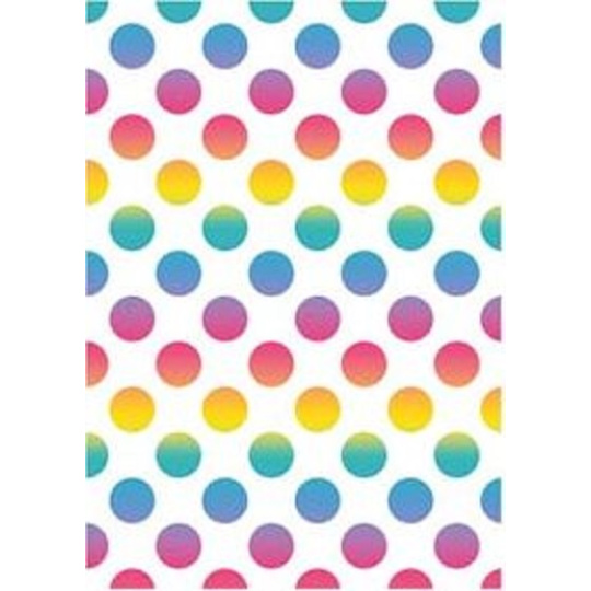 Ditipo Dárkový balicí papír 70 x 100 cm Bílý barevná kolečka 2 archy