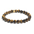 Tygří oko náramek elastický přírodní kámen, kulička 8 mm / 18 cm, kámen slunce a země, přináší štěstí a bohatství