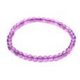 Ametyst náramek elastický přírodní kámen, kulička 4 mm / 15 cm, pro děti, kámen králů a biskupů