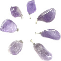 Ametyst Brazílie Troml přívěsek přírodní kámen, M cca 3 cm, 1 kus, AA kvalita, kámen králů a biskupů