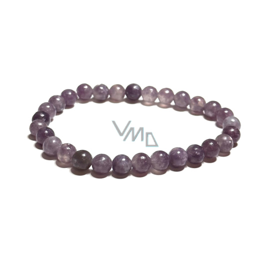 Lepidolit světle fialový náramek elastický přírodní kámen, kulička 6 mm / 16 - 17 cm, amulet sportovců Lepidolit světle fialový náramek elastický přírodní kámen, kulička 6 mm / 16 - 17 cm, amulet sportovců
