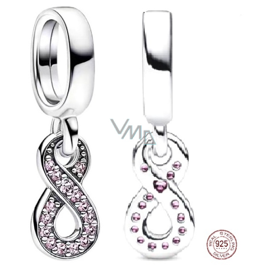 Charm Sterlingové stříbro 925 Třpytivé kouzlo Infinity - Nekonečno, přívěsek na náramek symbol Charm Sterlingové stříbro 925 Třpytivé kouzlo Infinity - Nekonečno, přívěsek na náramek symbol