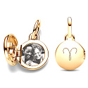 Charm Medailon zlatý Klíč, přívěsek na náramek láska
