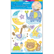 Samolepky na zeď z tvrdého papíru s koníkem 41 x 29 cm