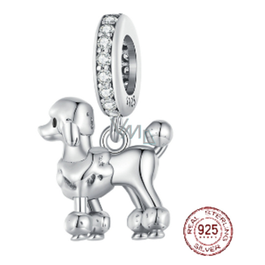 Charm Sterlingové stříbro 925 Pudl - pes, přívěsek na náramek zvíře