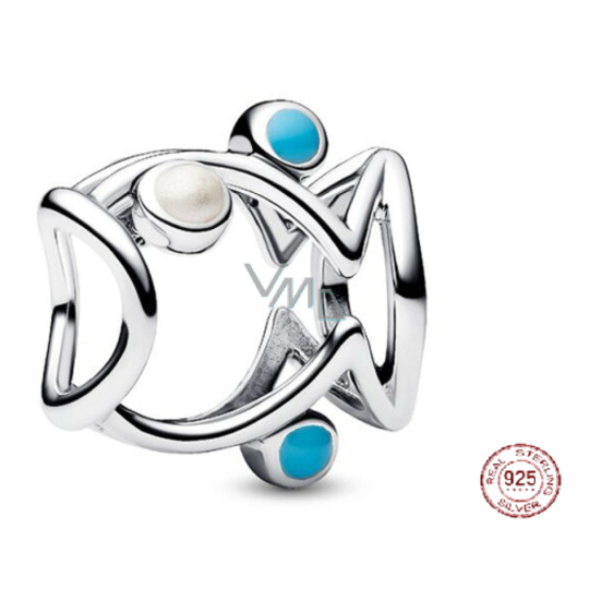 Charm Sterlingové stříbro 925 Rybička prolamovaná, korálek na náramek zvíře