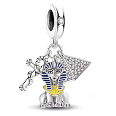 Charm Egypt - starověká mystika, ochrana a síla faraonů, 3v1 přívěsek na náramek cestování