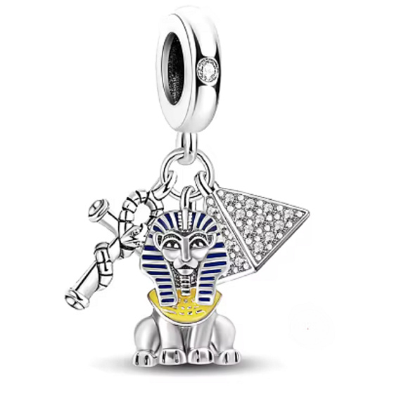 Charm Egypt - starověká mystika, ochrana a síla faraonů, 3v1 přívěsek na náramek cestování