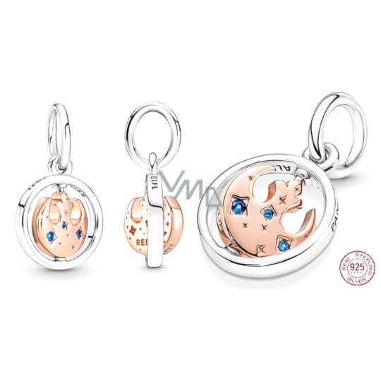 Charm Sterlingové stříbro 925 Marvel Star Wars Rebel Alliance se symbolem, otočný přívěsek na náramek, film