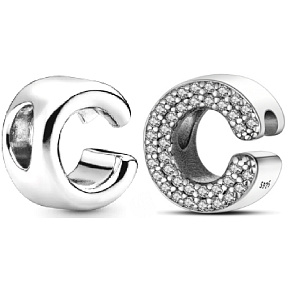 Charm Abecední písmeno C, korálek na náramek