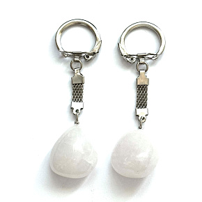 Křemen bílý Troml přívěsek klíčenka přírodní kámen, cca 10 cm, 1 kus, nejdokonalejší léčitel