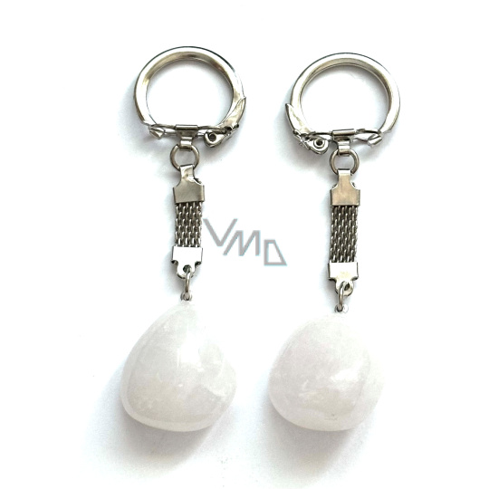 Křemen bílý Troml přívěsek klíčenka přírodní kámen, cca 10 cm, 1 kus, nejdokonalejší léčitel