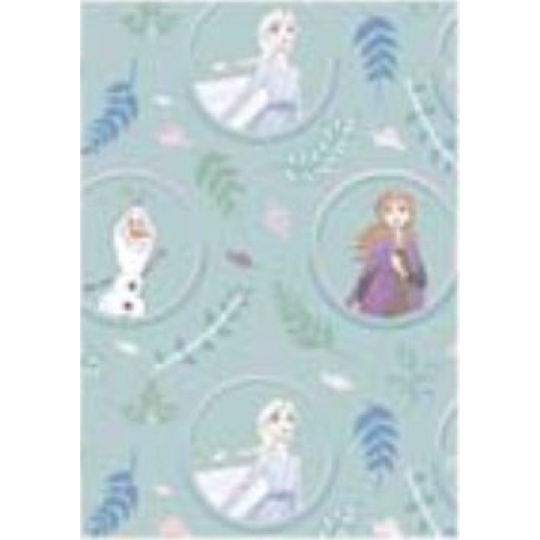 Ditipo Dárkový balicí papír 70 x 200 cm Vánoční Disney Anna, Elsa a Olaf v kolečkách světle zelený