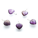 Ametyst Srdce přívěsek přírodní kámen 1,5 cm 1 kus, kámen králů a biskupů