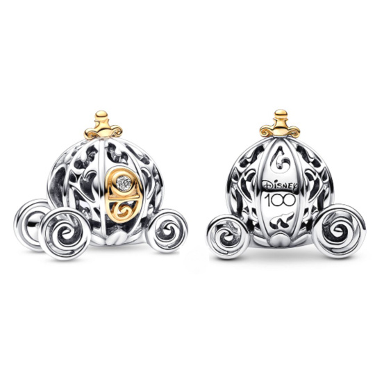 Charm Disney 100. výročí Popelka - kouzelný kočár, korálek na náramek, film