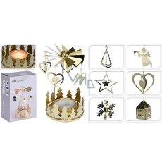 Andělské zvonění na čajovou svíčku zlaté 65 x 160 mm Andělské zvonění na čajovou svíčku zlaté 65 x 160 mm