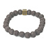 Láva s královskou mantrou Óm, náramek elastický přírodní kámen, kulička 8 mm / 16 - 17 cm, zrozen ze čtyř živlů