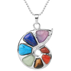 7 čaker přívěsek ve tvaru spirály z přírodního kamene 4,2 x 4,2 cm 1 kus 7 čaker přívěsek ve tvaru spirály z přírodního kamene 4,2 x 4,2 cm 1 kus