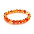 Karneol náramek elastický přírodní kámen, kulička 8 mm / 16 - 17 cm, Učí nás tady a teď
