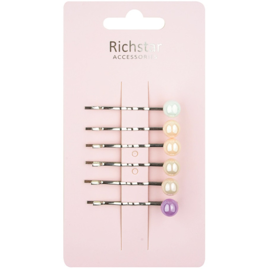 Richstar Accessories Sponka-pérko s perlou 5 cm 6 kusů