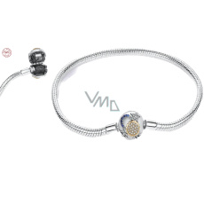 Sterlingové stříbro Náramek Sluníčko, hadí řetízek 19 cm