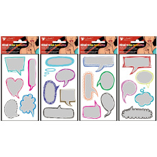 Samolepka přísně tajná seškrábávací bubliny 8 x 18,5 cm