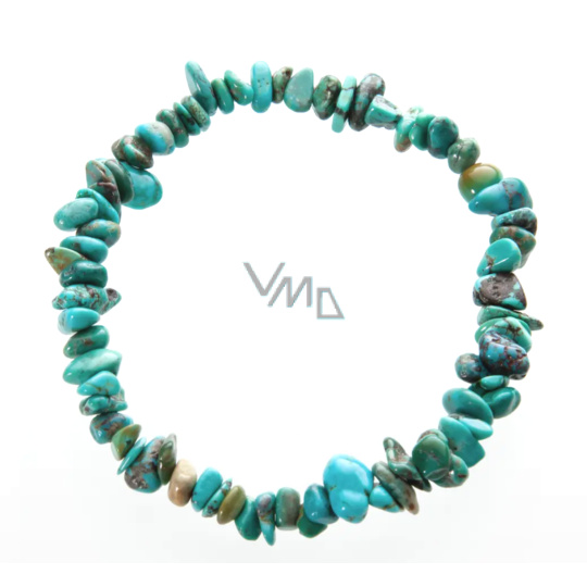 Tyrkys náramek elastický sekaný přírodní kámen 19 cm, kámen štěstí, talisman cestovatelů a milovníků zvířat Tyrkys náramek elastický sekaný přírodní kámen 19 cm, kámen štěstí, talisman cestovatelů a milovníků zvířat