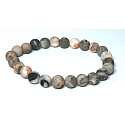 Jaspis zebrový náramek elastický přírodní kámen, kulička 8 mm / 16 - 17 cm, kámen pozitivní energie