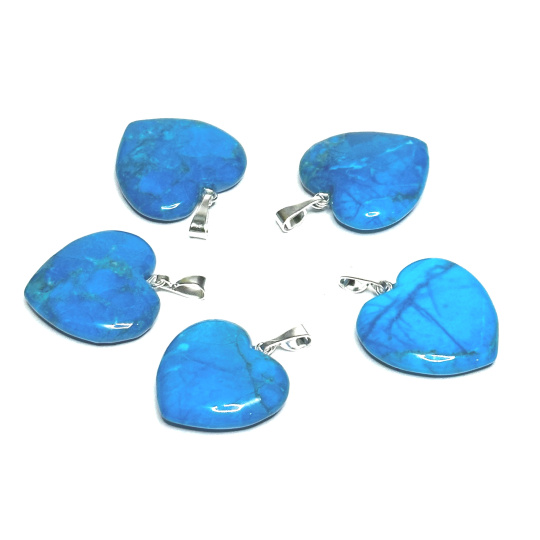 Tyrkenit Srdce přívěsek přírodní kámen 20 mm, kámen mladých lidí, hledá životní cíl