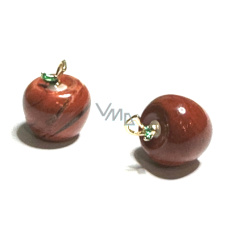 Jaspis červený Jablko poznání přívěsek, přírodní kámen 2,7 x 15 mm, kámen úplné péče