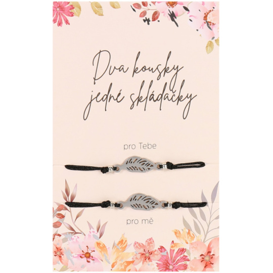 Albi Dárkový šperk duo náramky Ty a já, Pírko přináší do života svobodu 2 kusy