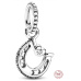 Charm Sterlingové stříbro 925 Podkova pro štěstí, přívěsek na náramek symbol