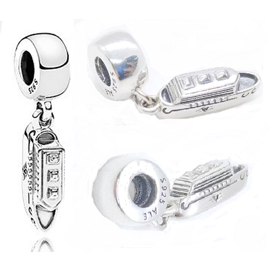 Charm Výletní parník - loď, přívěsek na náramek cestování