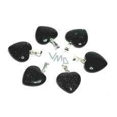 Goldstone modrý Avanturin Srdce přívěsek, 15 mm, kámen ambicí