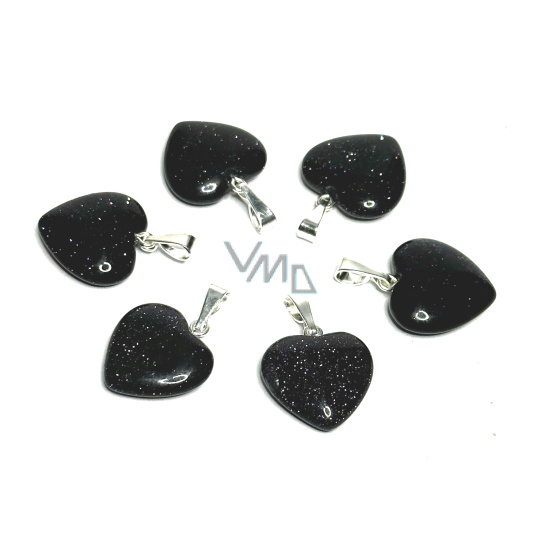 Goldstone modrý Avanturin Srdce přívěsek, 15 mm, kámen ambicí Goldstone modrý Avanturin Srdce přívěsek, 15 mm, kámen ambicí