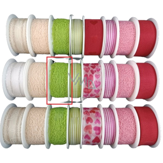 Nekupto Stuha látková Zelená pavučina 2,5 m x 25 mm