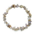 Labradorit náramek elastický sekaný přírodní kámen 19 cm, kámen proměny