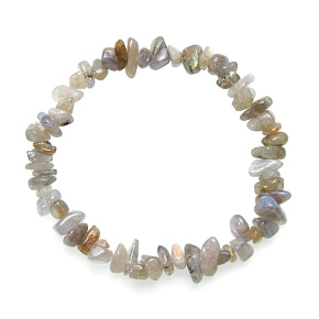 Labradorit náramek elastický sekaný přírodní kámen 19 cm, kámen proměny