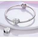 Charm Sestra v mém srdci, korálek srdce na náramek rodina
