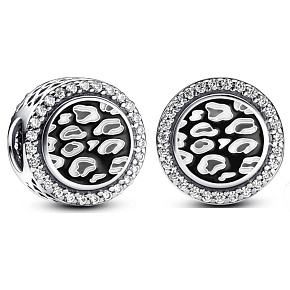 Charm Černé leopardí kouzlo, korálek na náramek zvíře