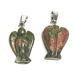 Unakit Anděl strážný přívěsek přírodní kámen ručně broušený 2 - 2,2 cm, kámen osobního růstu a vizí Unakit Anděl strážný přívěsek přírodní kámen ručně broušený 2 - 2,2 cm, kámen osobního růstu a vizí