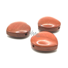 Jaspis červený Srdce vrtané přírodní kámen 30 mm 1 kus, kámen úplné péče Jaspis červený Srdce vrtané přírodní kámen 30 mm 1 kus, kámen úplné péče