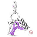 Charm Kadeřnice - fén, nůžky, hřeben 3v1, přívěsek na náramek symbol