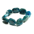 Apatit náramek elastický přírodní kámen 19 x 15 x 7 mm / 16 - 17 cm, kámen realizace