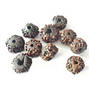 Rudraksha stará Tibetská olejová korálka, ručně leštěná - Nepál 15-17 mm