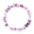 Lepidolit náramek elastický sekaný přírodní kámen 19 cm, amulet sportovců