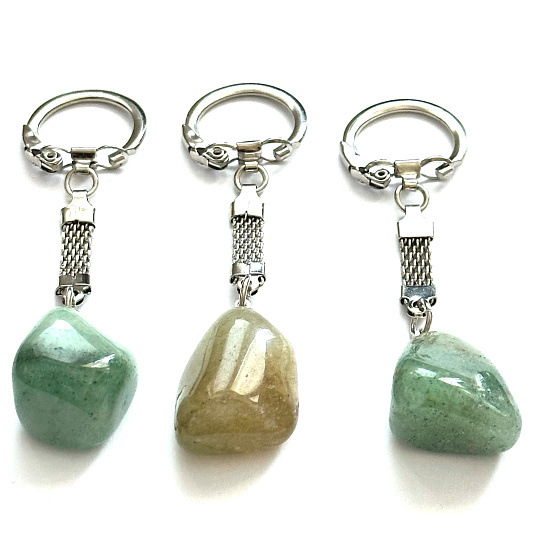 Aventurin Troml přívěsek klíčenka přírodní kámen, cca 10 cm, 1 kus, kámen štěstí