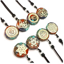 Orgonit amulet, Hornovo oko, generátor energie, přírodní kámen (7 čaker) + epoxidová pryskyřice + lano 22 g