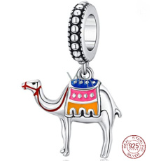Charm Sterlingové stříbro 925 Velbloud, přívěsek na náramek cestování Charm Sterlingové stříbro 925 Velbloud, přívěsek na náramek cestování