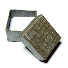 Krabička karton s houbičkou na šperky šedá 4 x 4 x 2,5 cm Krabička karton s houbičkou na šperky šedá 4 x 4 x 2,5 cm